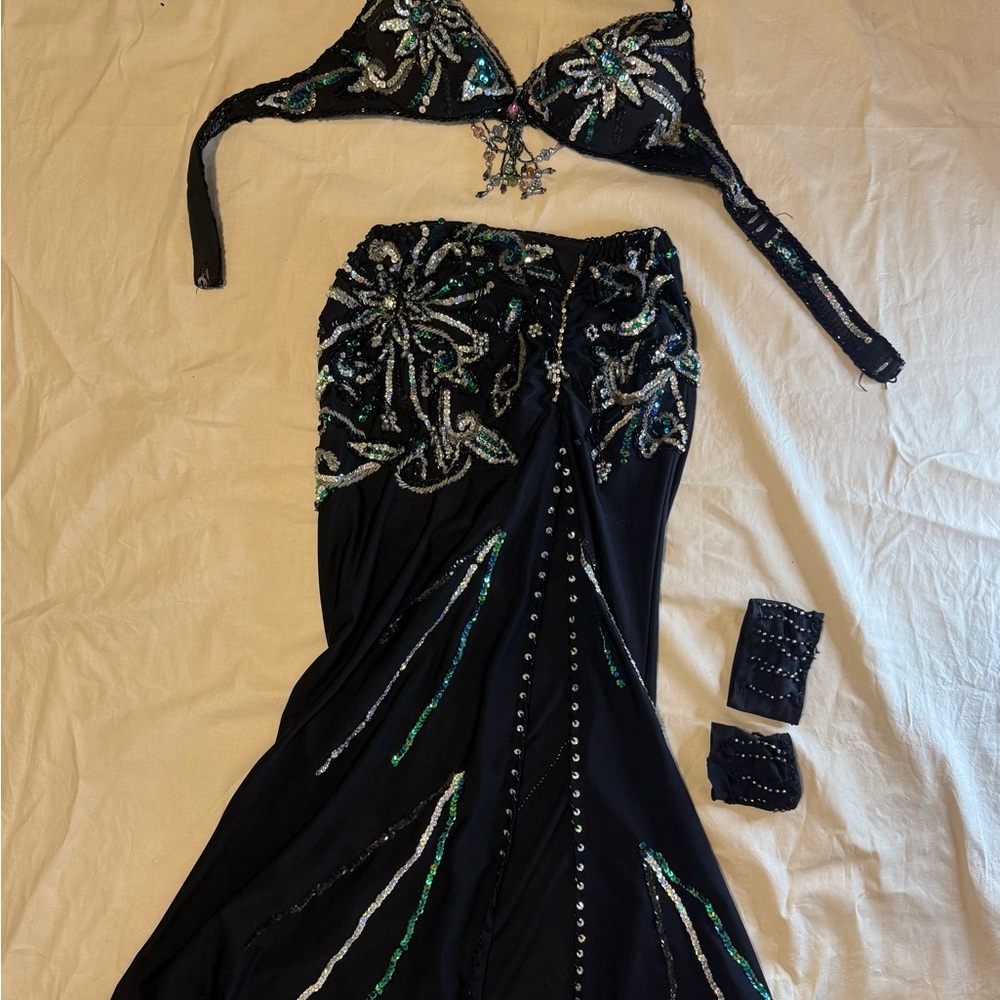Black Professional Belly Dance Costume (Egypt)